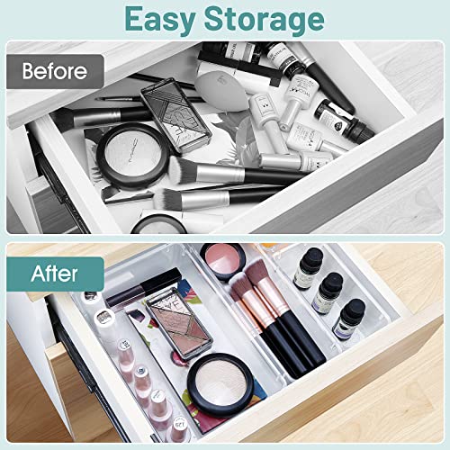 25 PCS Clear Drawer Organizers - Stackable Storage Solution