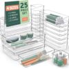 25-Piece Clear Drawer Organizers for Ultimate Storage Solutions