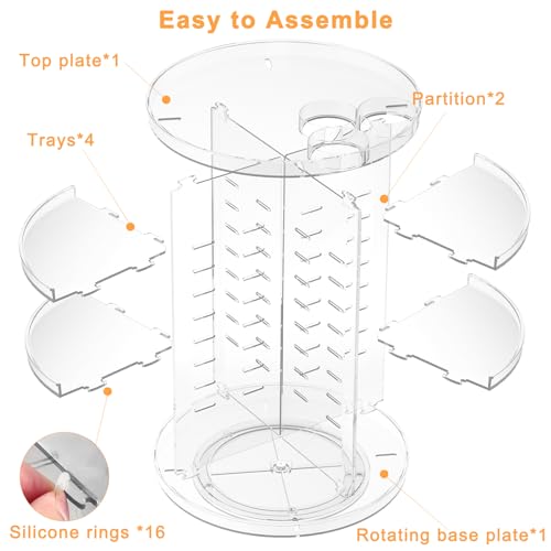 Adjustable 8-Layer Rotating Makeup Organizer & Storage Carousel
