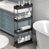 SPACELEAD Slim 4-Tier Rolling Storage Cart - Versatile Organizer