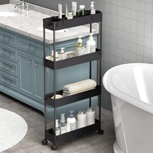 SPACELEAD Slim 4-Tier Rolling Storage Cart - Versatile Organizer