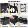 SPACELEAD Slim 4-Tier Rolling Storage Cart - Versatile Organizer