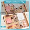 Vtopmart 44 PCS Clear Drawer Organizers – Versatile & Non-Slip!
