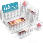 Vtopmart 44 PCS Clear Drawer Organizers – Versatile & Non-Slip!