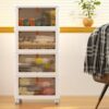 YFXCVSL 4-Tier Stackable Storage Bins with Wheels