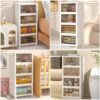 YFXCVSL 4-Tier Stackable Storage Bins with Wheels